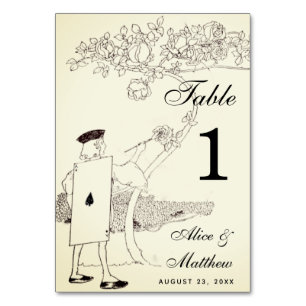 Alice in Wonderland Wedding Rozen Gardener Kaart