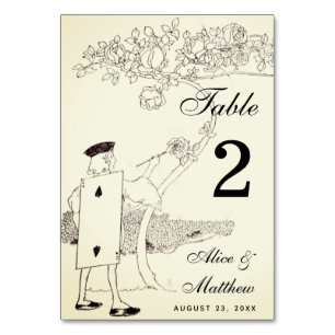 Alice in Wonderland Wedding Vintage 2 Kaart