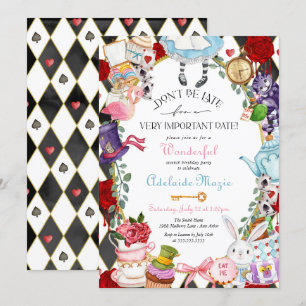 Alice in Wonderland Whimsical Children's Birthday Kaart