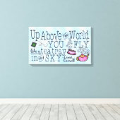 Alice in Wonderland Whimsical Tea Carroll Quote Canvas Afdruk (Insitu (Houten vloer))