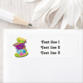 Alice in Wonderland Whimsical Tea Party Verjaardag Etiket (Insitu)