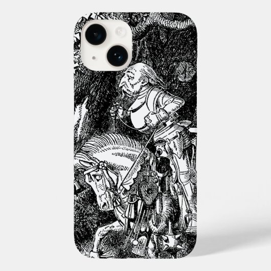  Alice in Wonderland White Knight op Paard Case-Mate iPhone Case (Achterkant)