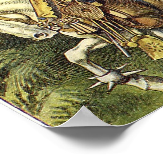 Alice in Wonderland White Knight Print (Hoek)