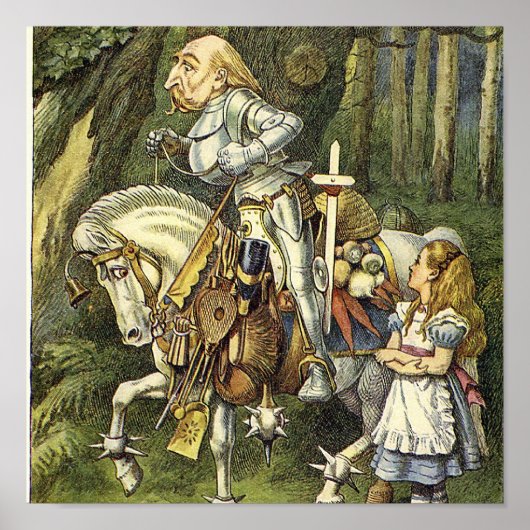 Alice in Wonderland White Knight Print (Voorkant)