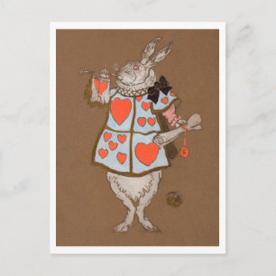 Alice in Wonderland, White Rabbit, 1915, Briefkaart