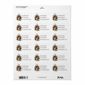 Alice in Wonderland White Rabbit Adresetiketten Etiket (Full Sheet)