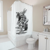  Alice in Wonderland White Rabbit als Herald Douchegordijn (In situ)