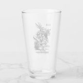  Alice in Wonderland White Rabbit als Herald Glas (Achterkant)