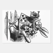  Alice in Wonderland White Rabbit als Herald Inpakpapier Vel (Voorkant 3)