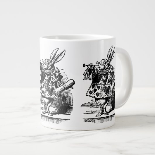 Alice in Wonderland White Rabbit als Herald Jumbo Mok (Voorkant rechts)