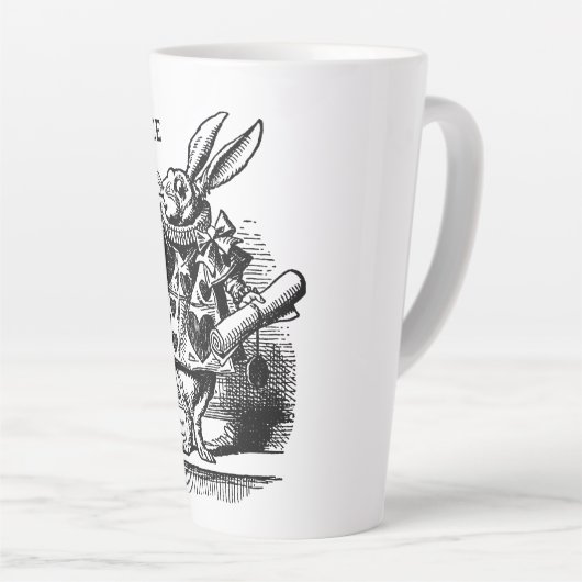  Alice in Wonderland White Rabbit als Herald Latte Mok (Rechterhoek)