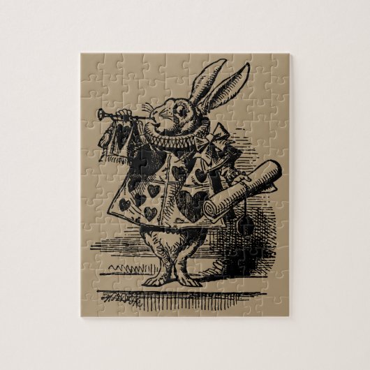  Alice in Wonderland White Rabbit als Herald Legpuzzel (Verticaal)