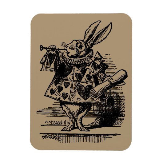  Alice in Wonderland White Rabbit als Herald Magneet (Verticaal)