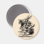  Alice in Wonderland White Rabbit als Herald Magneet (Voorkant / Achterkant)