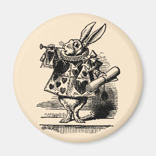  Alice in Wonderland White Rabbit als Herald Magneet