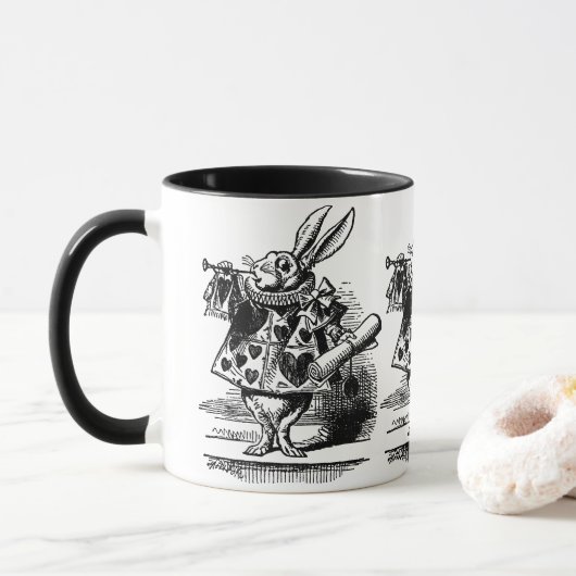Alice in Wonderland White Rabbit als Herald Mok (Met donut)
