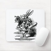 Alice in Wonderland White Rabbit als Herald Muismat (Met muis)
