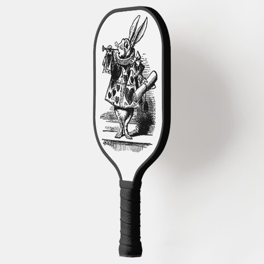 Alice in Wonderland White Rabbit als Herald Pickleball Paddle (Links)