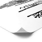 Alice in Wonderland White Rabbit als Herald Poster (Hoek)