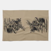 Alice in Wonderland White Rabbit als Herald Theedoek (Horizontaal)