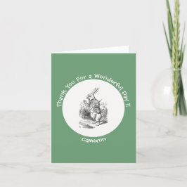 Alice in Wonderland White Rabbit Birthday Party Bedankkaart