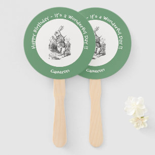 Alice in Wonderland White Rabbit Birthday Party Handwaaier