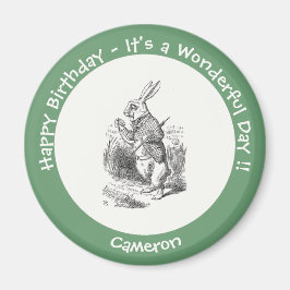 Alice in Wonderland White Rabbit Birthday Party Magneet