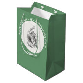 Alice in Wonderland White Rabbit Birthday Party Medium Cadeauzakje (Achterkant Gekanteld)
