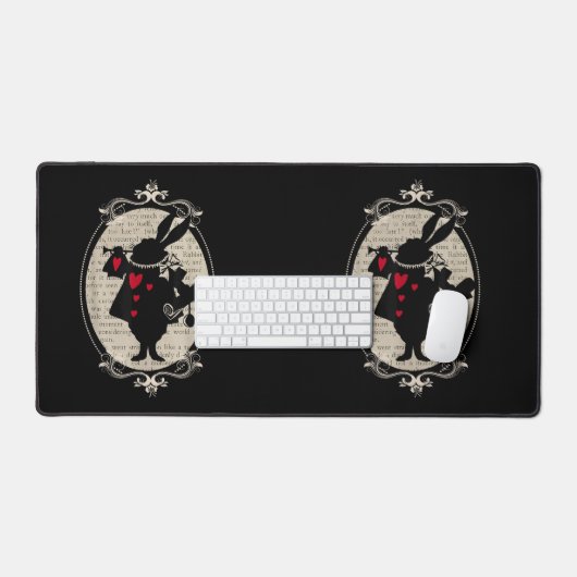 Alice in Wonderland White Rabbit boek Bureaumat (Keyboard & Muis)