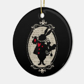 Alice in Wonderland White Rabbit  boek Keramisch Ornament (Links)