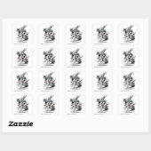 Alice in Wonderland White Rabbit Bookplate Sticker (Vel)