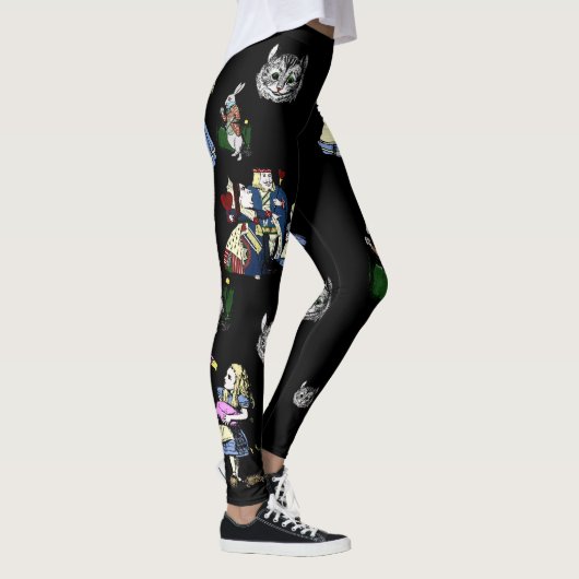 Alice in Wonderland White Rabbit Cheshire Cat Leggings (Rechts)