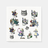 Alice in Wonderland White Rabbit & Cheshire party Servet (Voorkant)