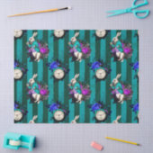 Alice in Wonderland White Rabbit Clock Decoupage Tissuepapier (Craft)