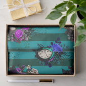 Alice in Wonderland White Rabbit Clock Decoupage Tissuepapier (Geschenk)