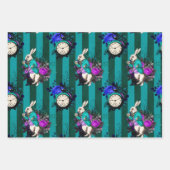 Alice in Wonderland White Rabbit Clock Inpakpapier Vel (Voorkant 2)