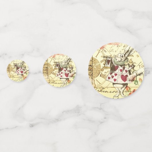 Alice in Wonderland White Rabbit Confetti (Voorkanten)