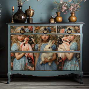 Alice in Wonderland White Rabbit Flamingo Tissuepapier