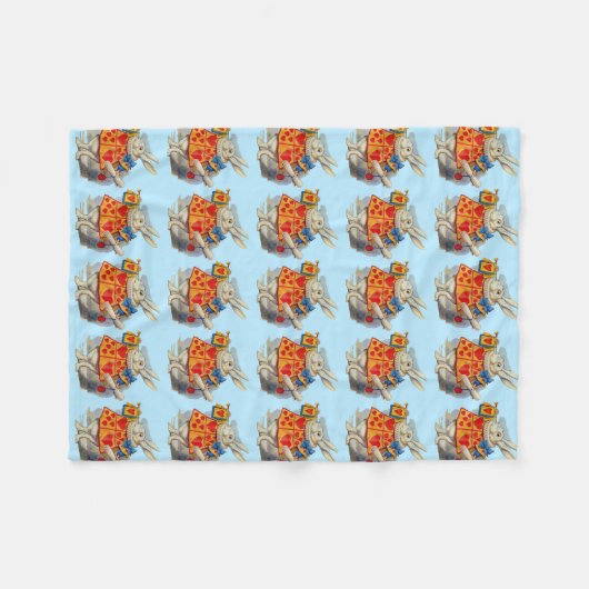 Alice in Wonderland White Rabbit Fleece Deken (Voorkant (Horizontaal))