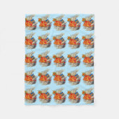 Alice in Wonderland White Rabbit Fleece Deken (Voorkant)