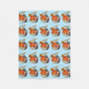 Alice in Wonderland White Rabbit Fleece Deken