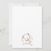 Alice In Wonderland White Rabbit Girl Baby Shower Kaart (Achterkant)