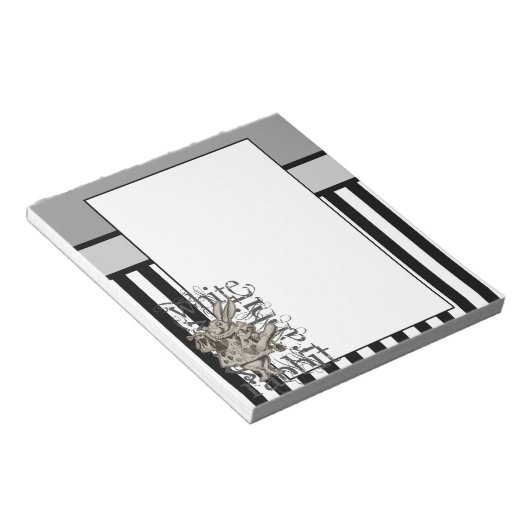 Alice in Wonderland White Rabbit Grunge Notitieblok (Schuin)