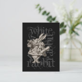 Alice in Wonderland White Rabbit Grunge (Single) Briefkaart (Staand voorkant)