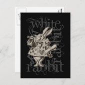 Alice in Wonderland White Rabbit Grunge (Single) Briefkaart (Voorkant / Achterkant)