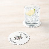 Alice in Wonderland White Rabbit Happy Birthday Kartonnen Onderzetters (Insitu)