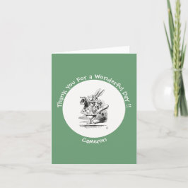Alice in Wonderland White Rabbit Herald Verjaardag Bedankkaart