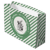 Alice in Wonderland White Rabbit Herald Verjaardag Groot Cadeauzakje (Achterkant Gekanteld)