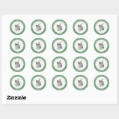 Alice in Wonderland White Rabbit Herald Verjaardag Ronde Sticker (Vel)