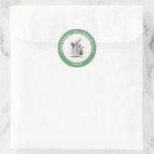 Alice in Wonderland White Rabbit Herald Verjaardag Ronde Sticker (Tas)